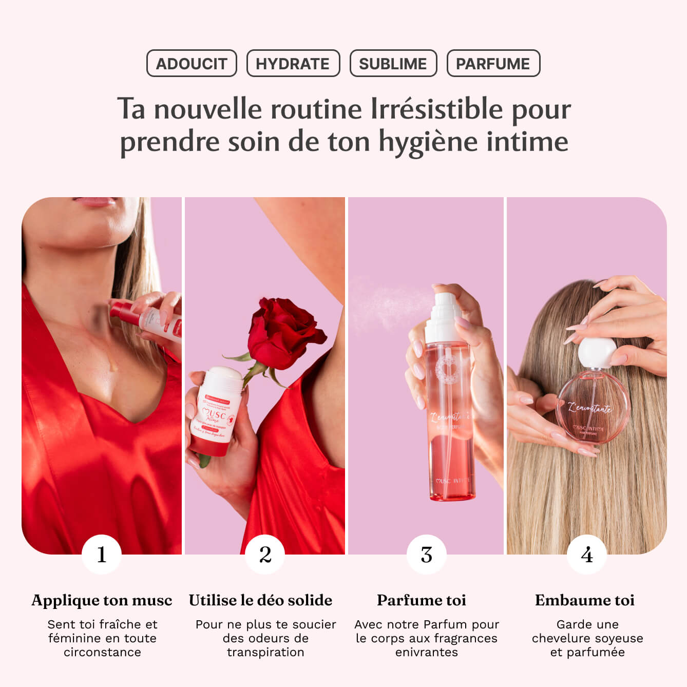 Parfum Corps  + Parfum Cheveux Rose Mystik