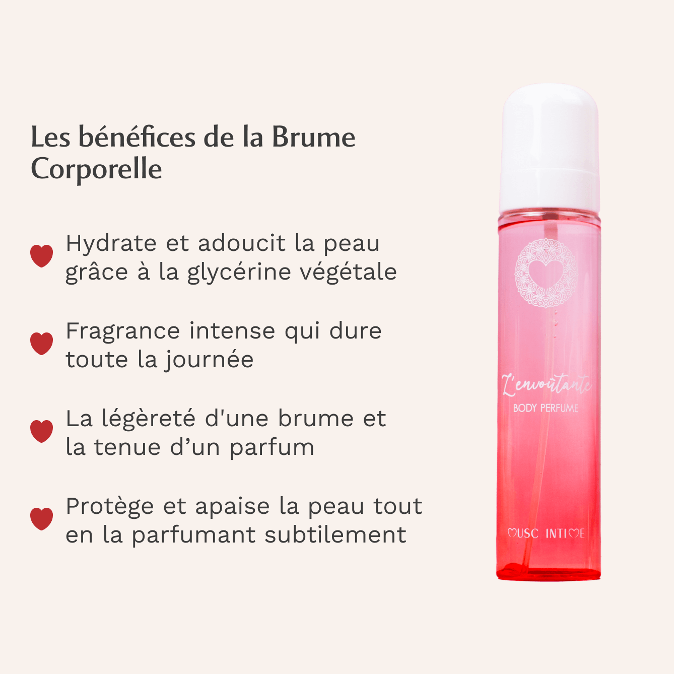 Parfum Corps  + Parfum Cheveux Rose Mystik