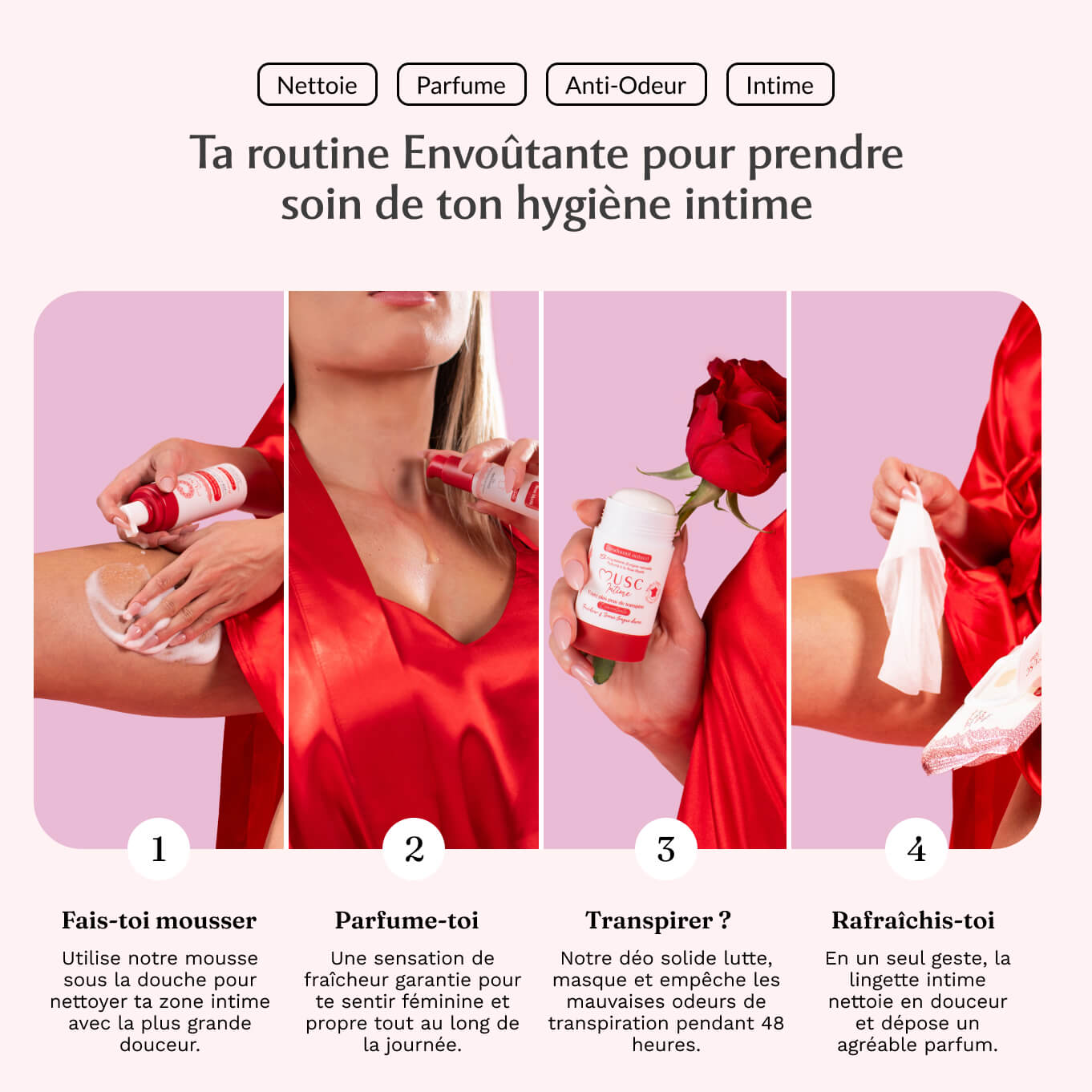 Lot de 2 Déodorants à la Rose Mystik