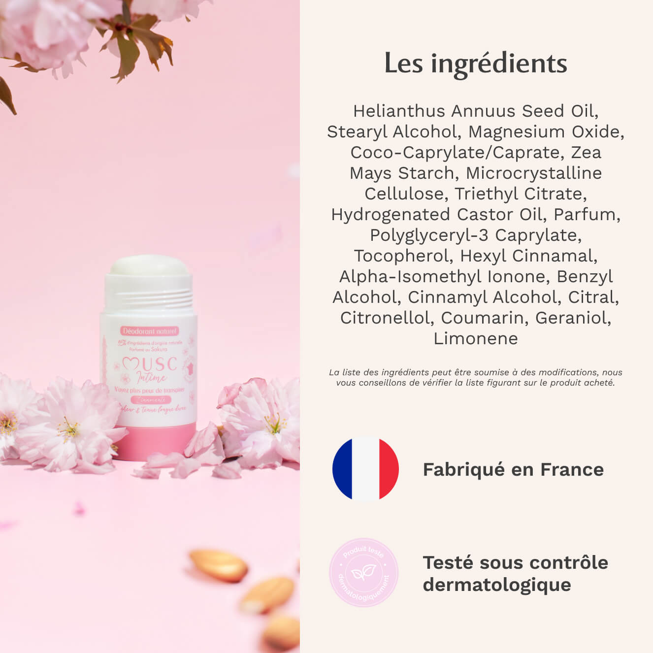 Déodorant Naturel au Sakura - L'Innocente
