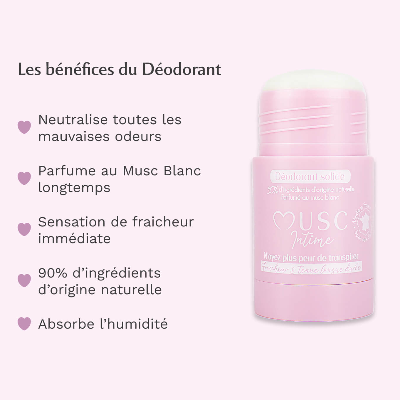 Lot de 2 Déodorants au Musc Blanc