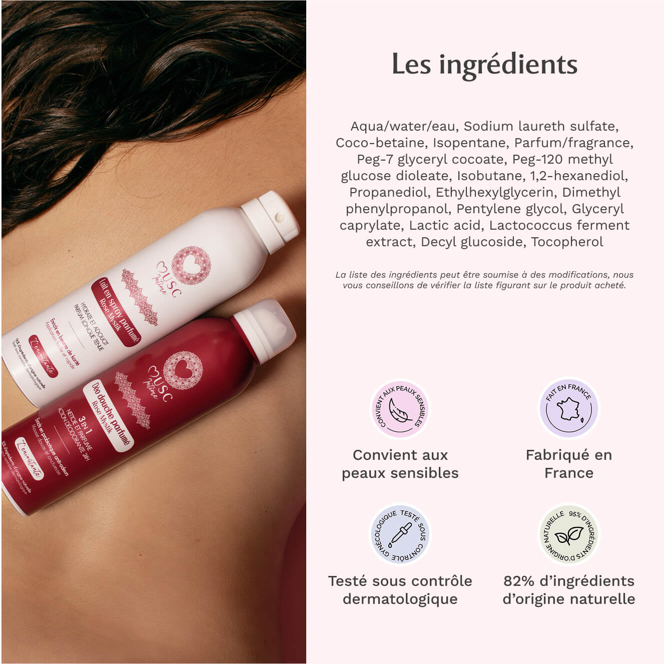 Déo douche parfumé Rose Mystik - L’Envoutante