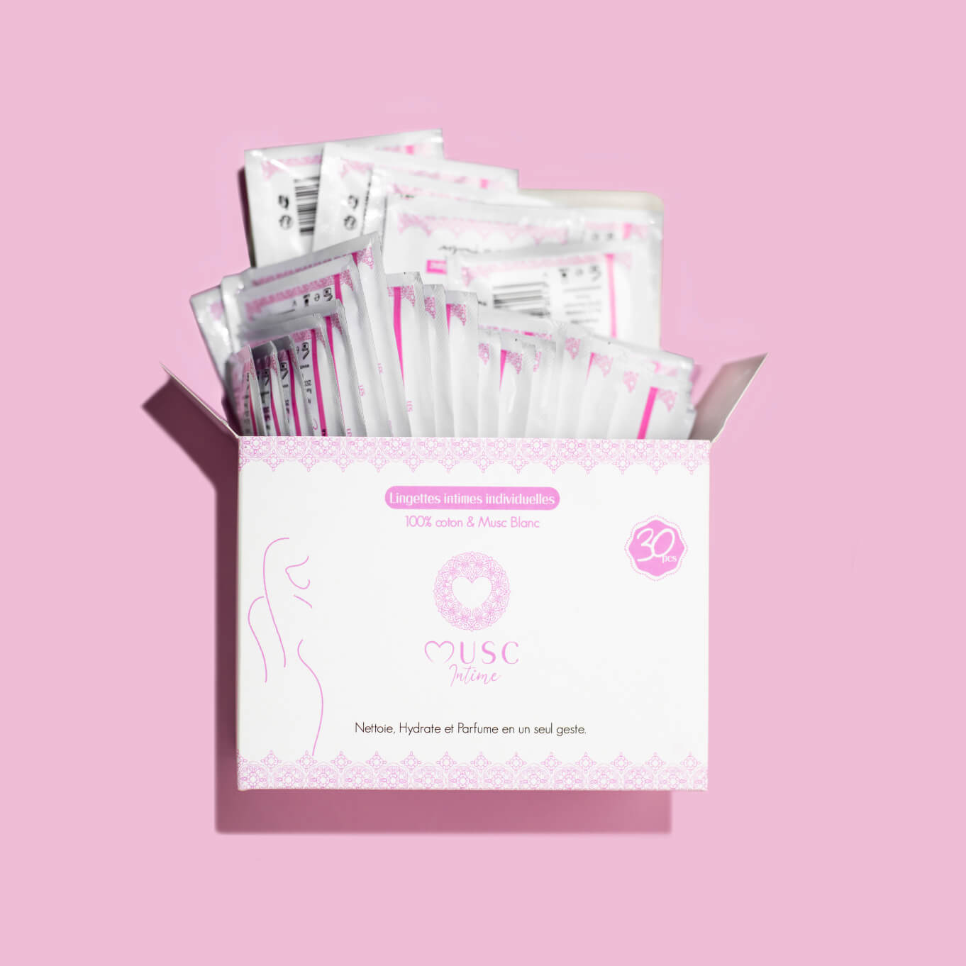 Lingettes toilette intimes - Boite de 30pcs