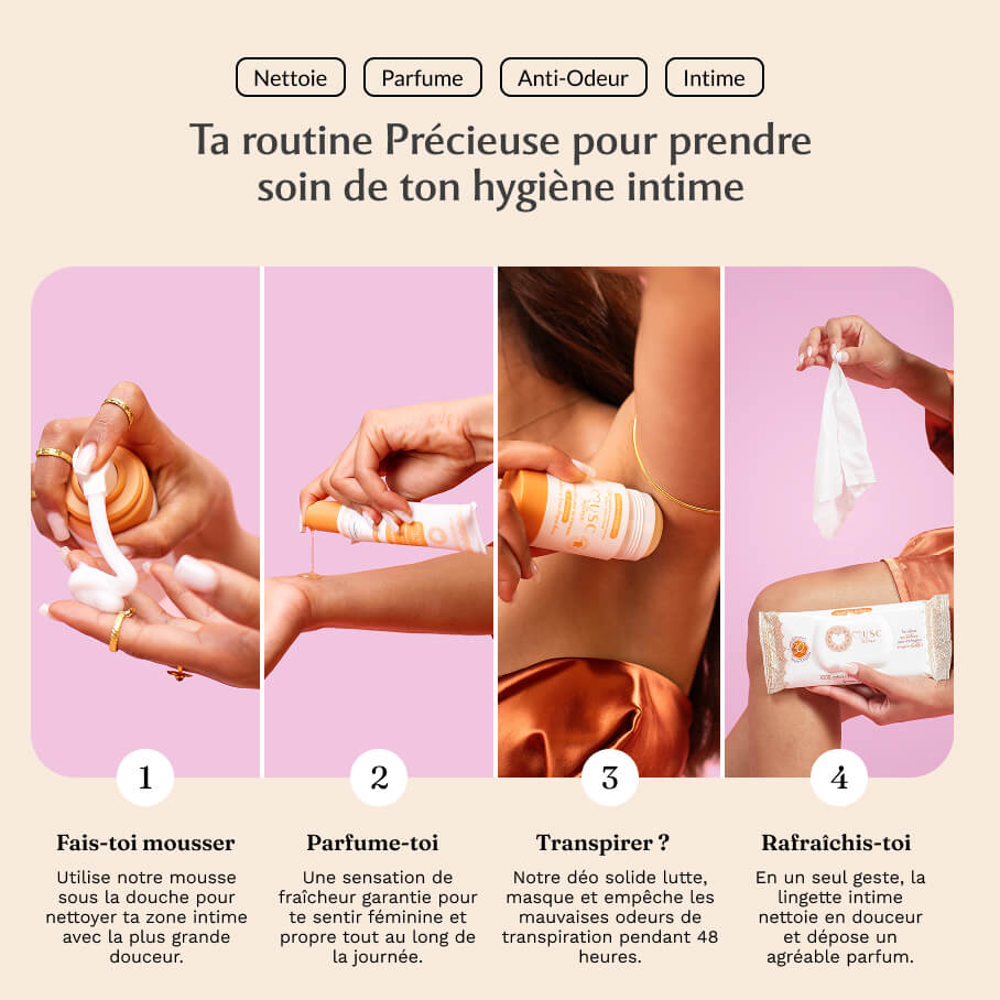 Lingettes Intimes - Paquet de 30 - Amber Flower - La Précieuse