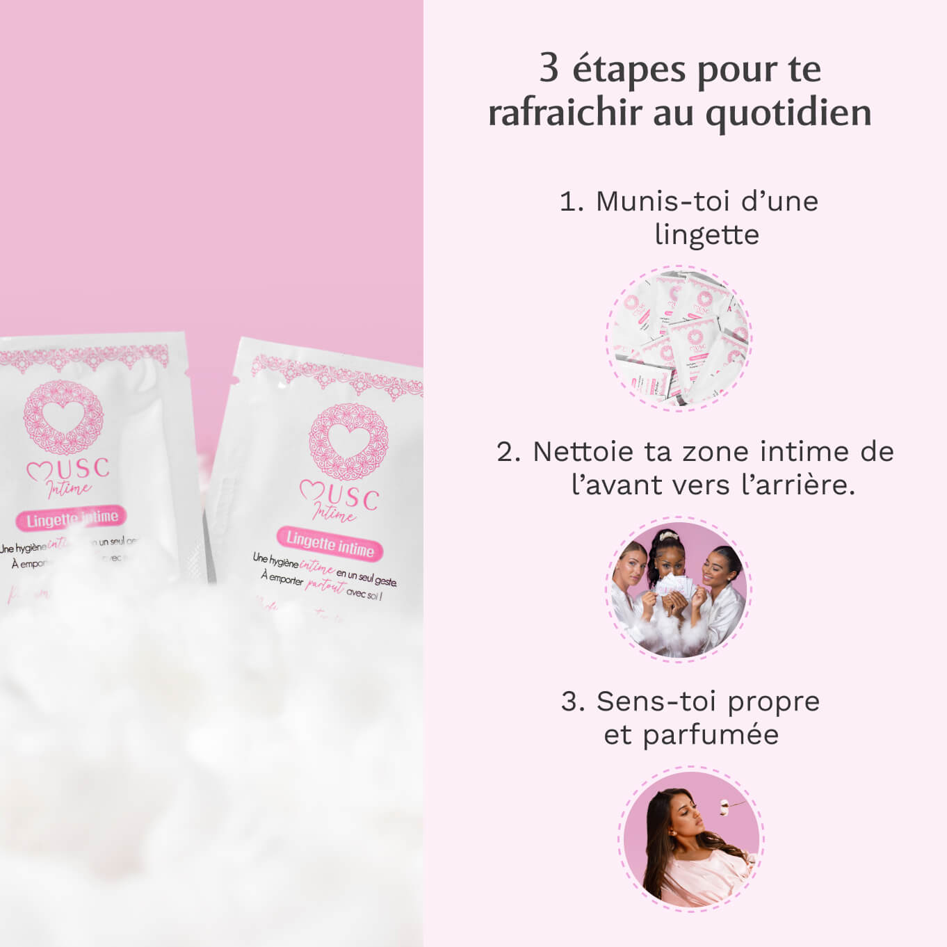 Lingettes toilette intimes - Boite de 30pcs