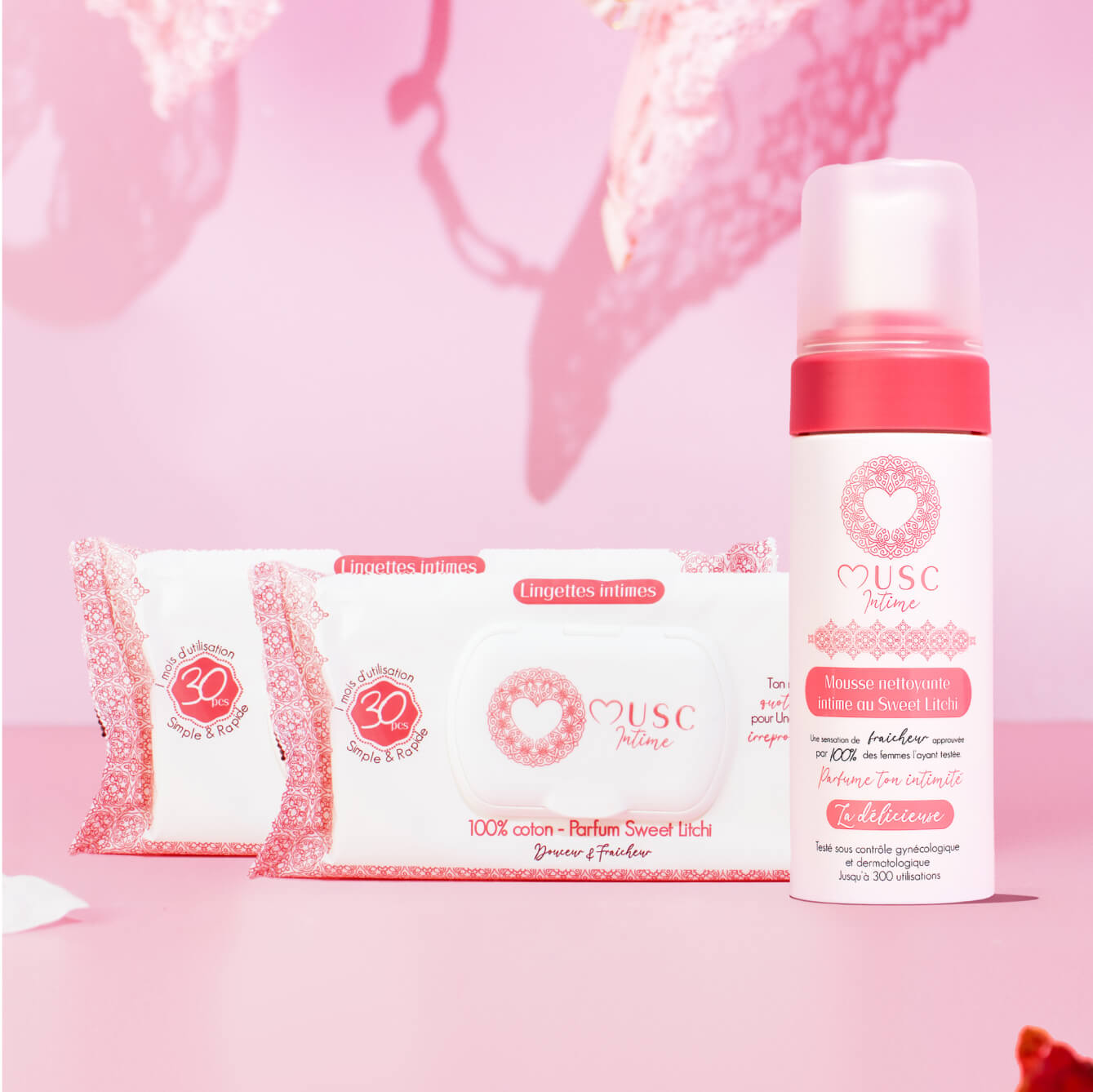 Mousse Nettoyante + 2 Lingettes Sweet Litchi