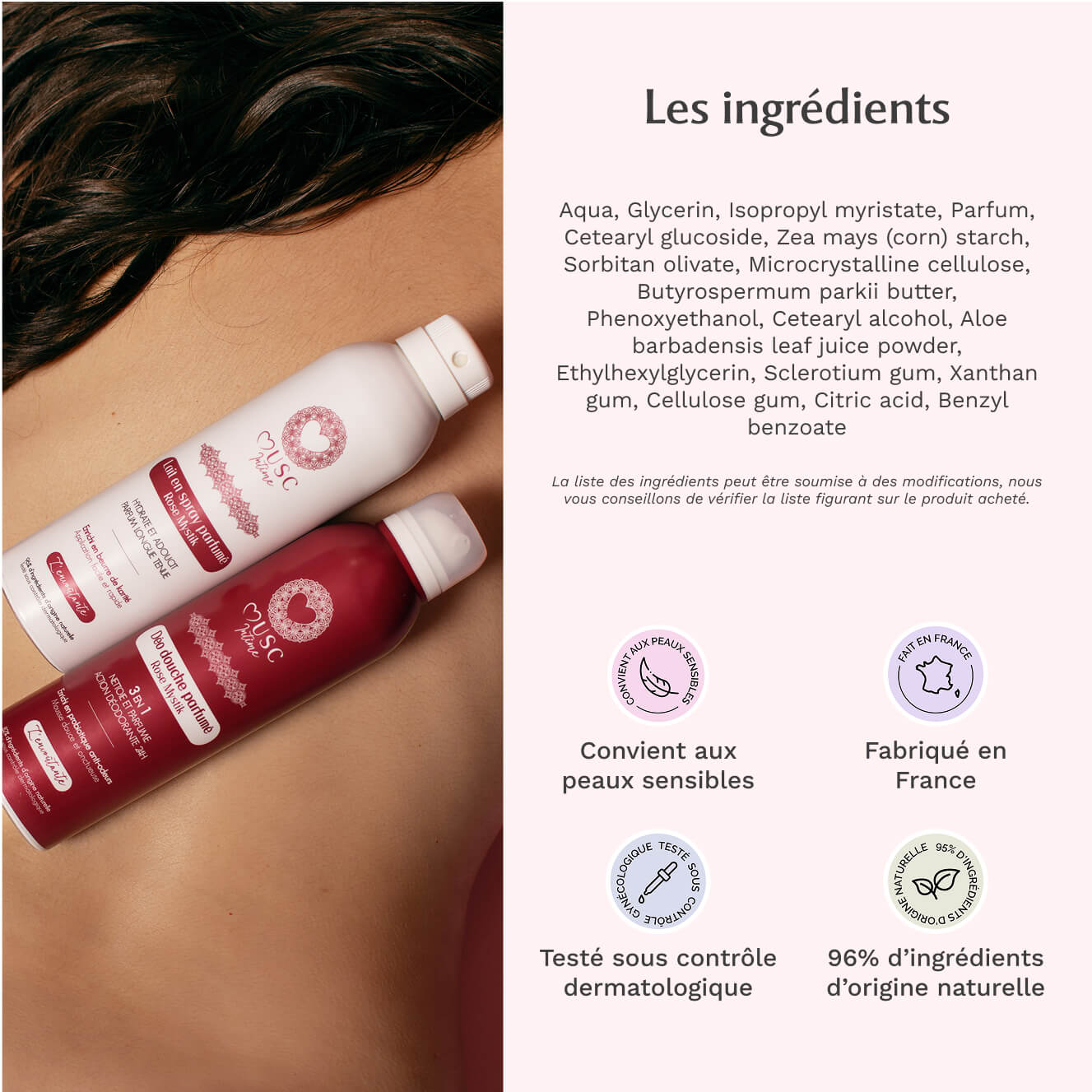 Lait en spray parfumé Rose Mystik - L’Envoutante