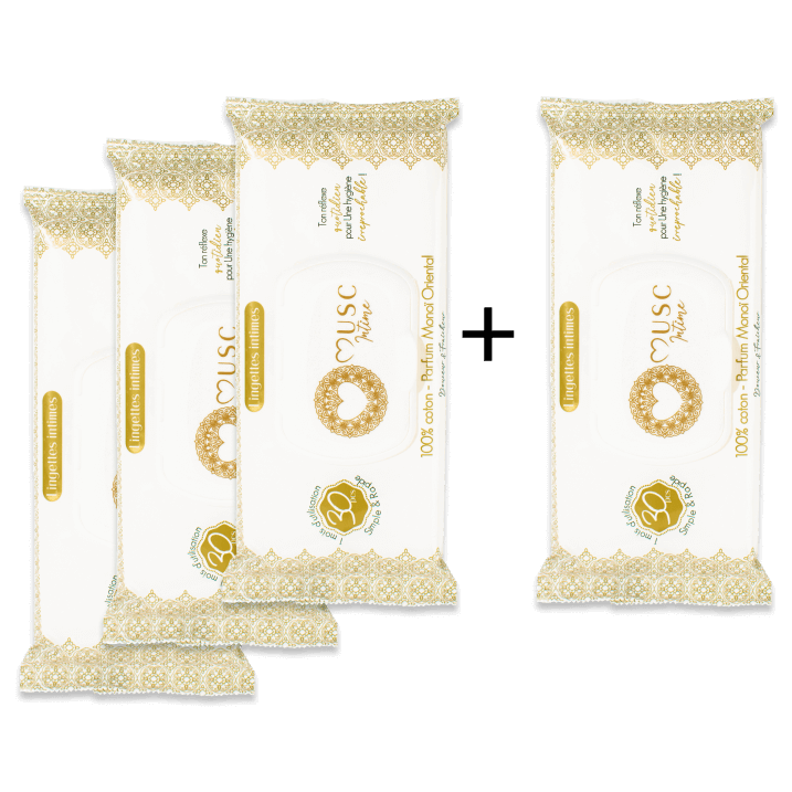Lingettes toilette intime - Paquet de 30 au Monoï Oriental - La Rayonnante