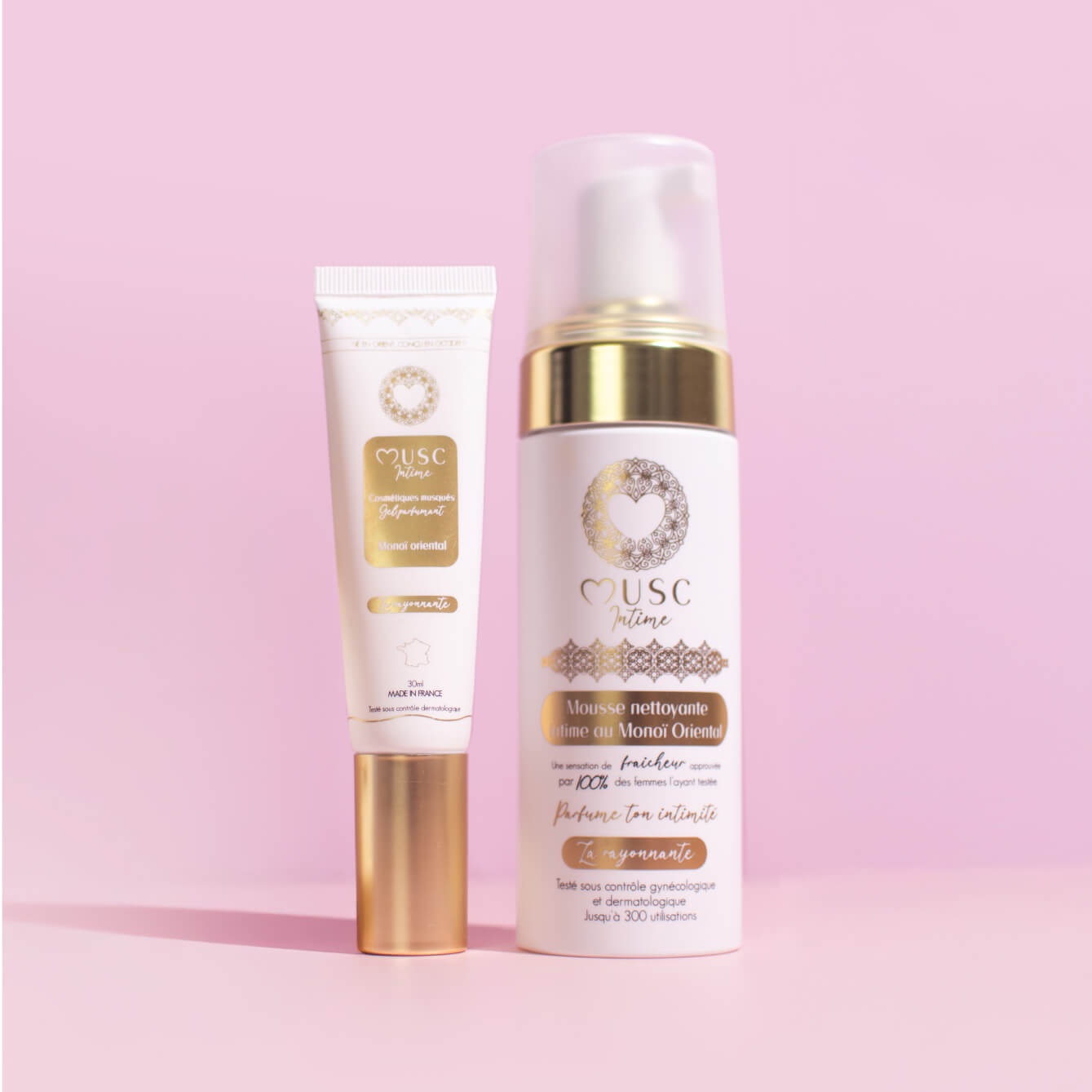 Gel Parfumant + Mousse Nettoyante Monoï