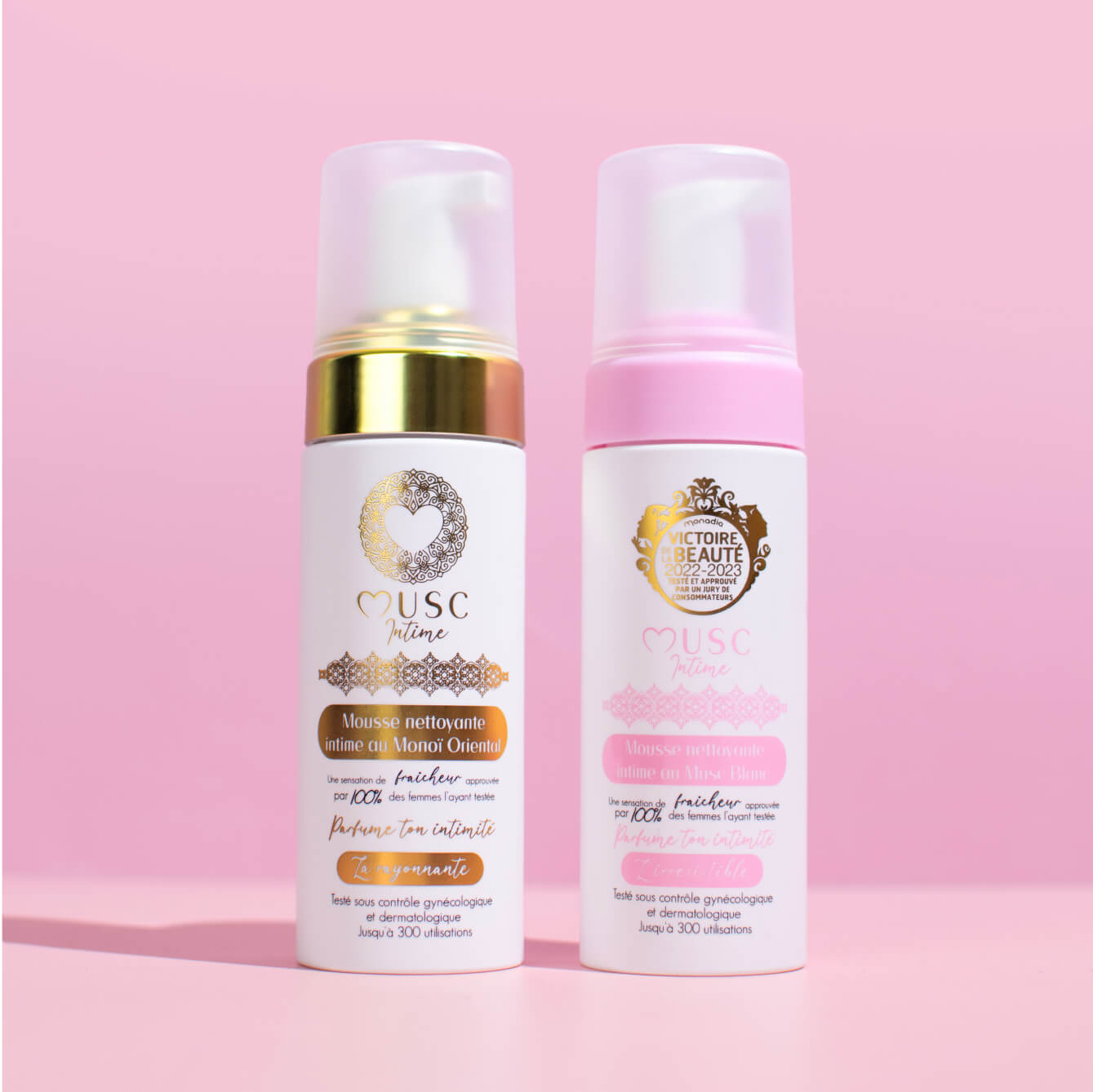 1 Mousse Monoï + 1 Mousse Musc Blanc