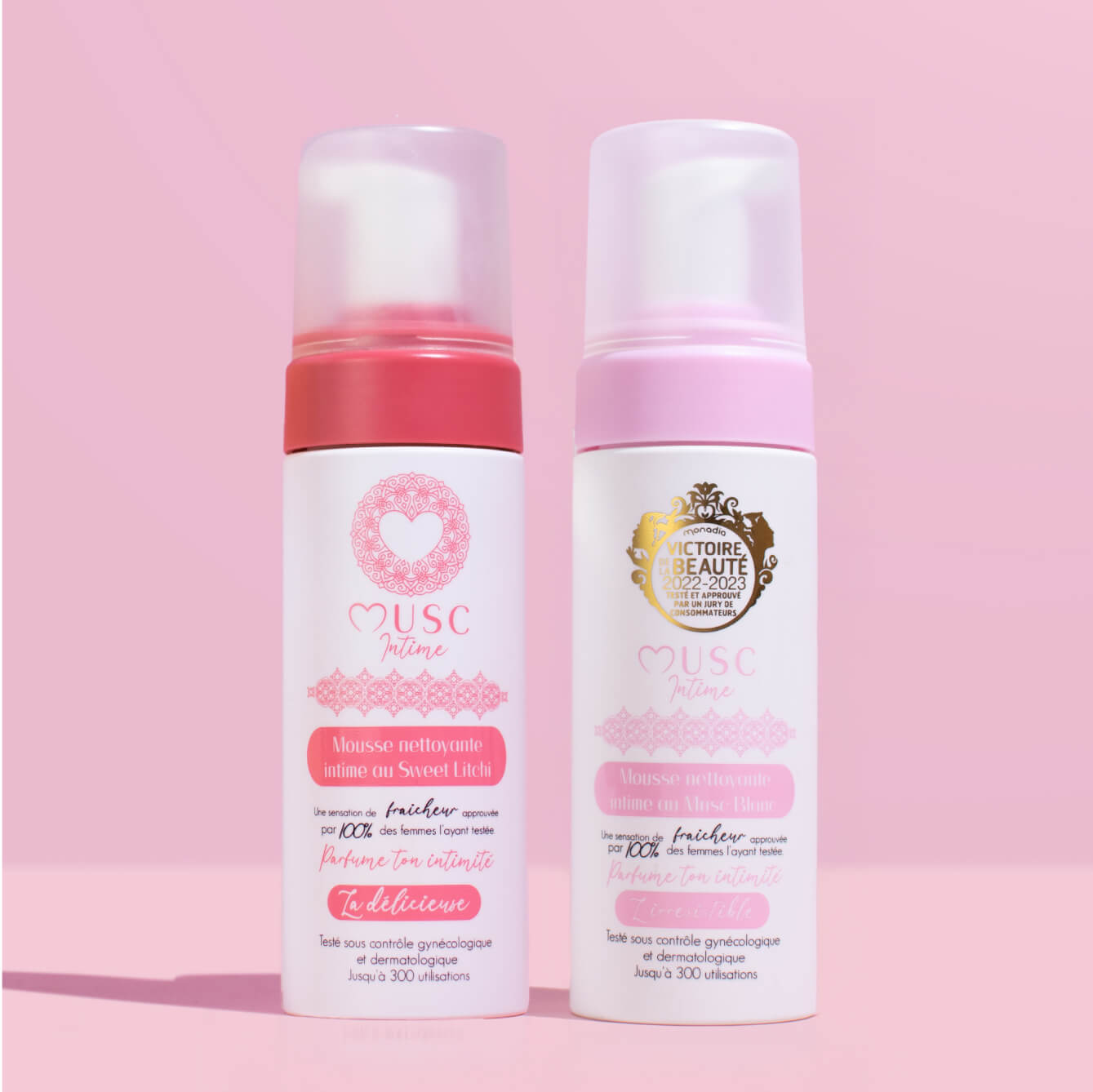 1 Mousse Sweet Litchi + 1 Mousse Musc Blanc