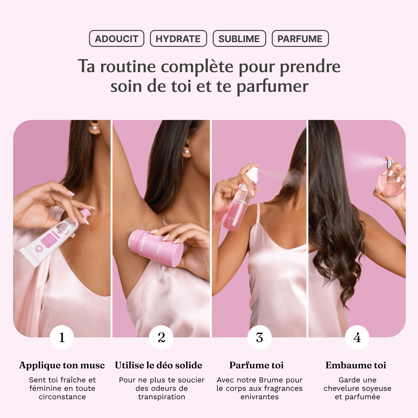 Parfum cheveux au Musc Blanc - L'irrésistible