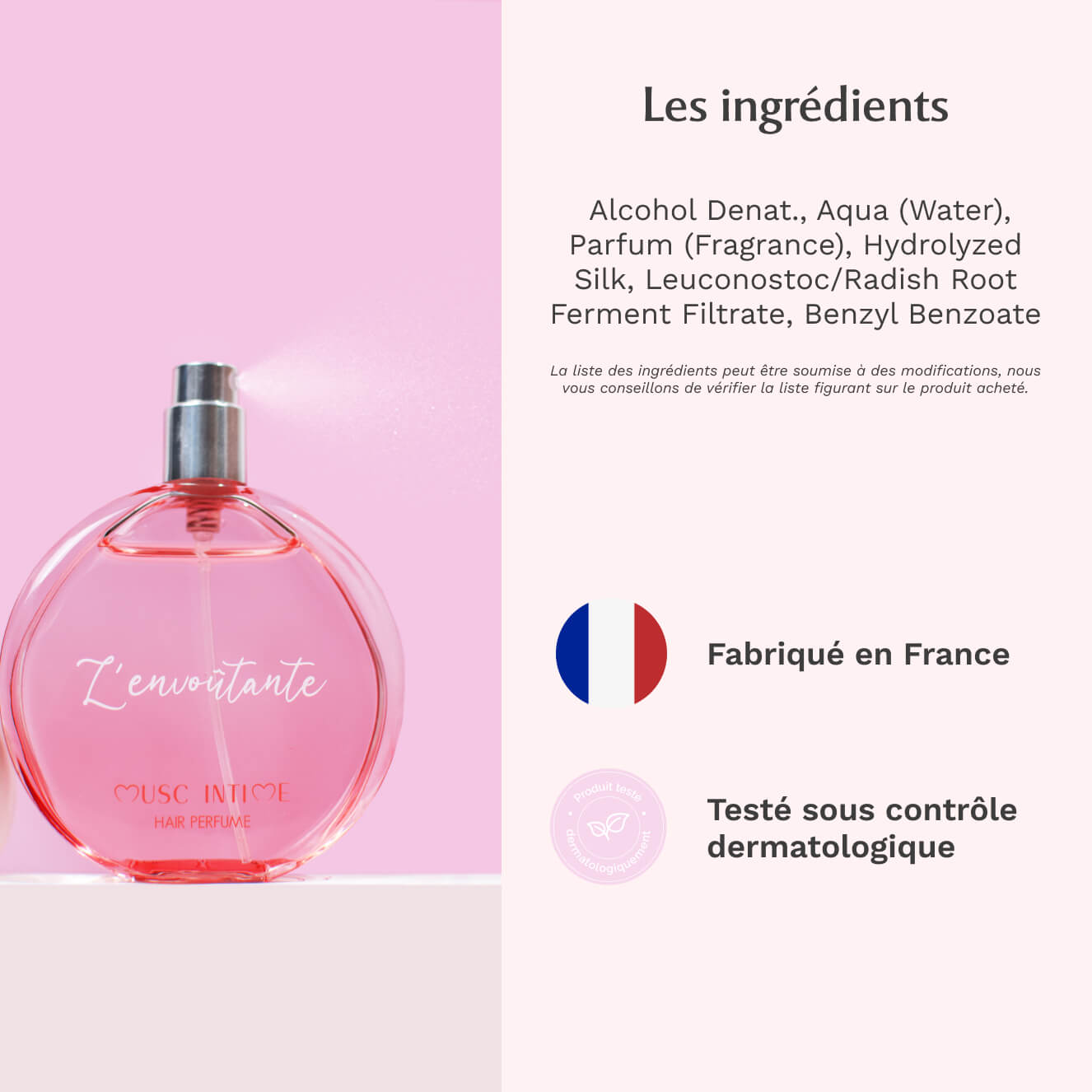 Parfum cheveux à la Rose Mystik - L'envoûtante