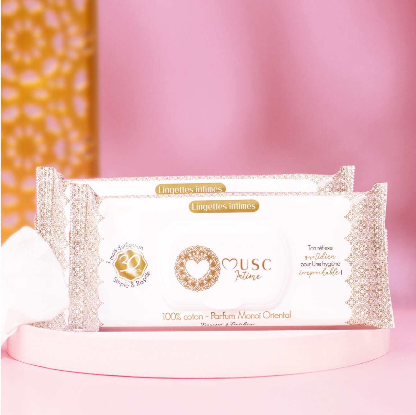 2 Paquets de Lingettes (60pcs) Monoï