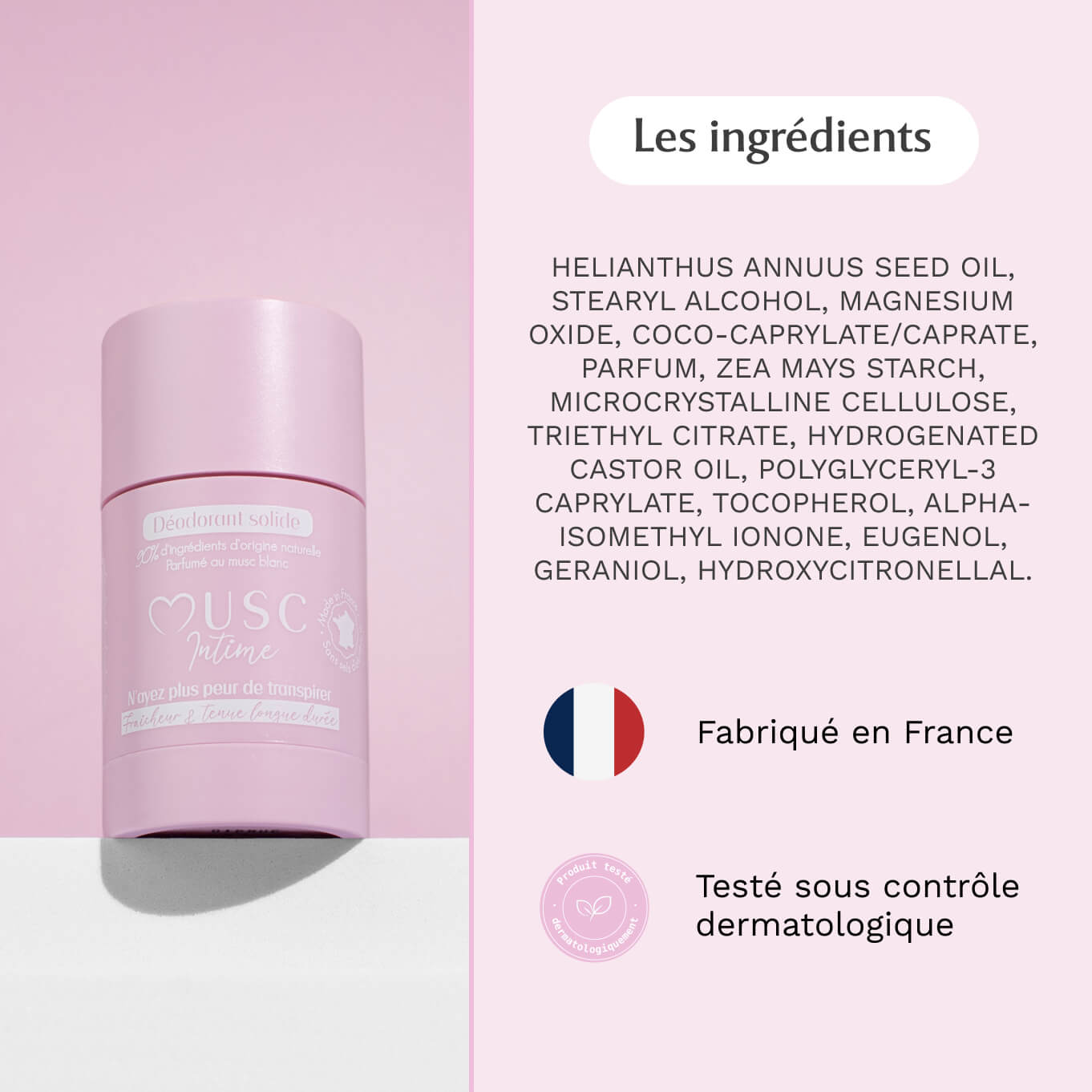 Lot de 2 Déodorants au Musc Blanc