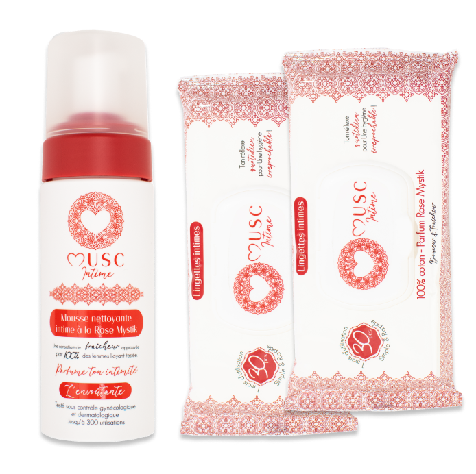 Mousse nettoyante intime à la Rose Mystik - L'Envoûtante (150ml)