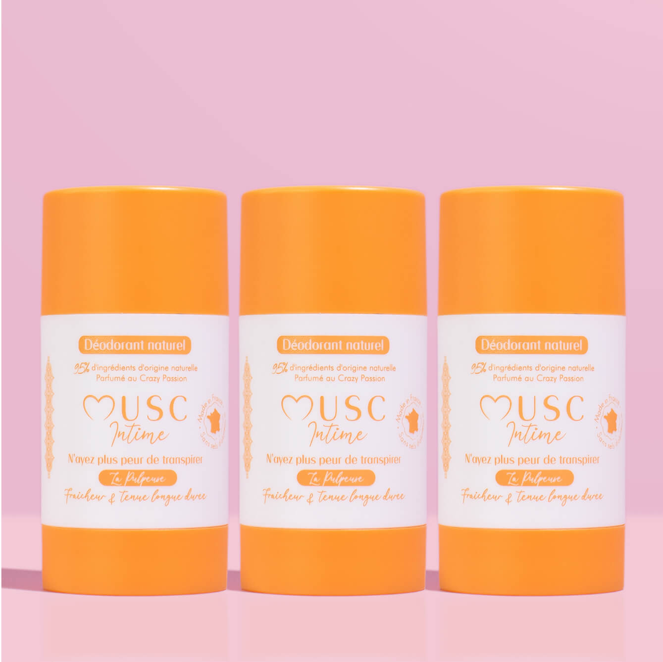 3 Déodorants naturels Crazy Passion